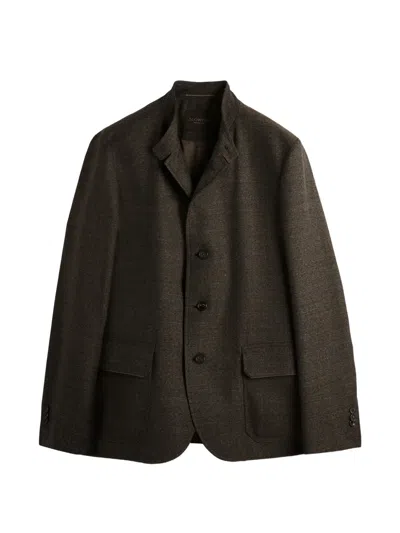 Slowear Montedoro Wool Blazer In Brown