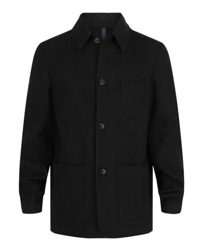 Slowear Monterdoro Regular-fit Overshirt In Black