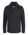 Slowear North Sails Double Breasted Peacoat In Black