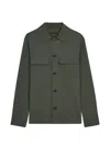 Slowear Ice Cotton Crepe Twill Pocket Overshirt In Gray