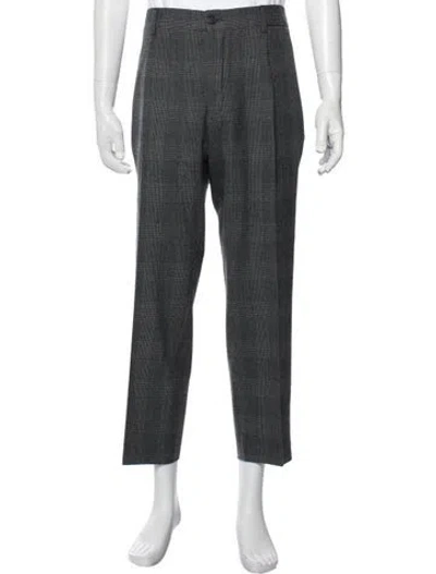 Pre-owned Slowear Plaid Print Dress Pants In Grey