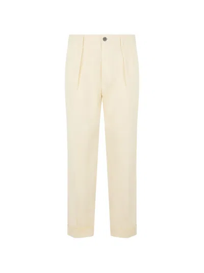 Slowear Pleated Cuffed Trousers In Neutral