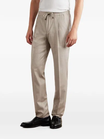 Slowear Pleated Drawstring-waist Trousers In Neutral