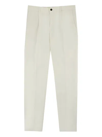Slowear Pleated-front Tapered Trousers In White