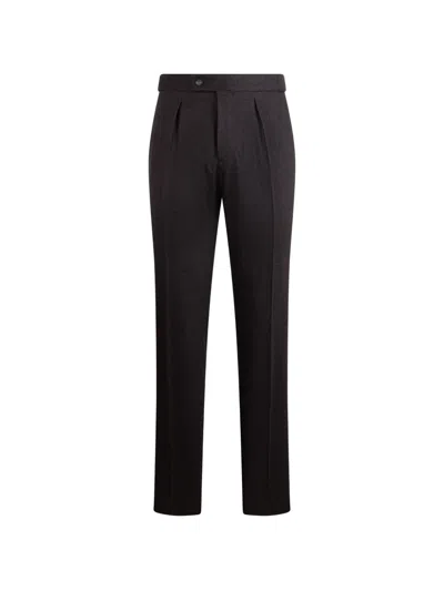 Slowear Tapered Pleated Wool And Cashmere-blend Suit Trousers In Gray