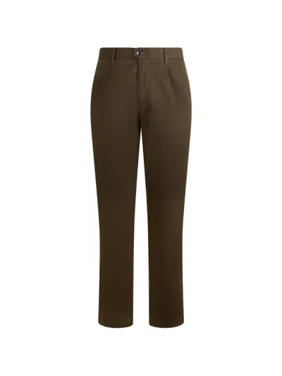 Slowear Pleated Straight-leg Trousers In Brown