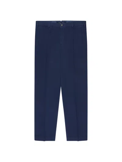 Slowear Pleated Tapered Trousers In Blue