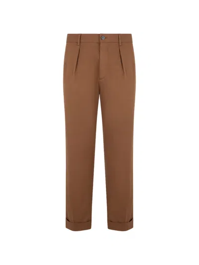 Slowear Pleated Trousers In Brown