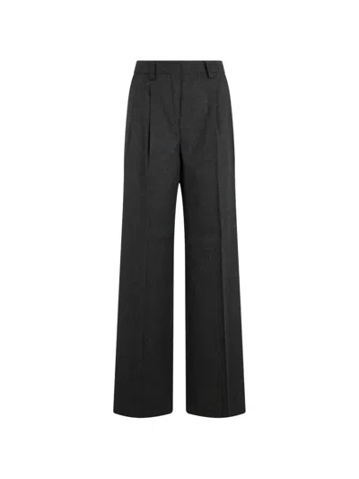 Slowear Pleated Wide-leg Trousers In Black