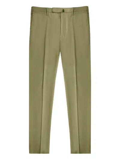 Slowear Pressed-crease Tailored Trousers In Green