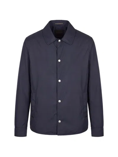 Slowear Press-stud Shirt Jacket In Blue