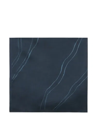 Slowear Printed Silk Scarf In Blue