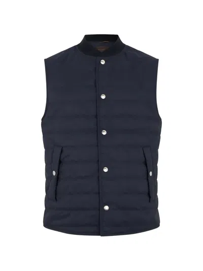 Slowear Quilted Padded Coat In Blue