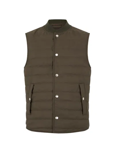 Slowear Quilted Sleeveless Coat In Brown