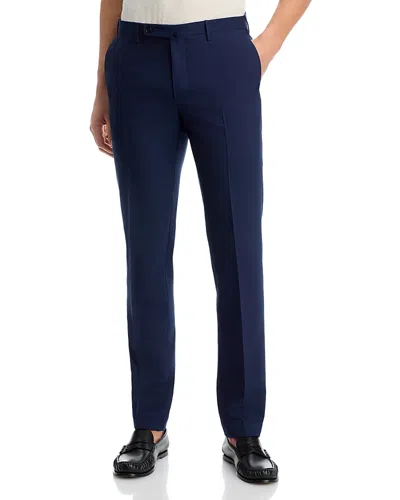 Slowear Regular Fit Wool Flat Front Trousers In Blue