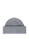 Slowear Ribbed Cashmere Beanie In Metallic