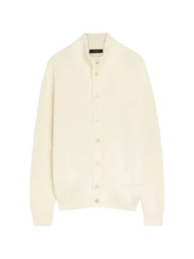 Slowear Ribbed Cotton Cardigan In Neutral