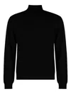Slowear Ribbed Turtleneck Sweater In Black