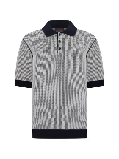 Slowear Ribbed-knit Polo Shirt In Multi