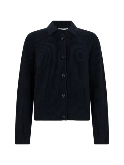 Slowear Ribbed-knit Raglan-sleeve Cardigan In Blue