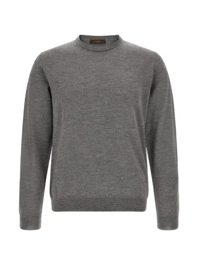Slowear Ribbed-trim Crew-neck T-shirt In Gray