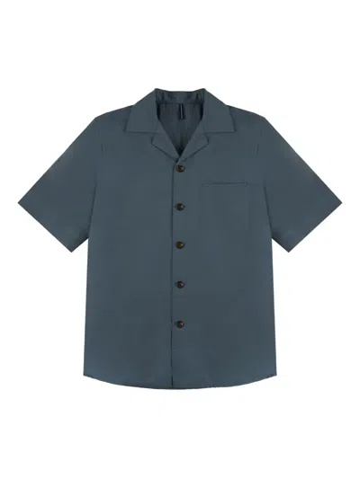Slowear Short-sleeve Cotton Shirt In Blue