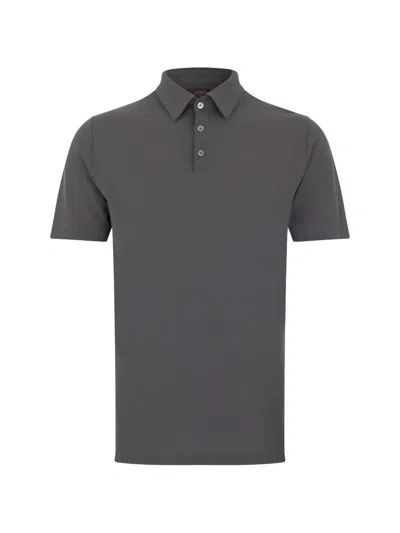 Slowear Short Sleeve Polo Shirt In Gray