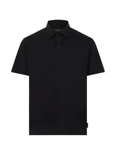Slowear Short-sleeve Polo Shirt In Black