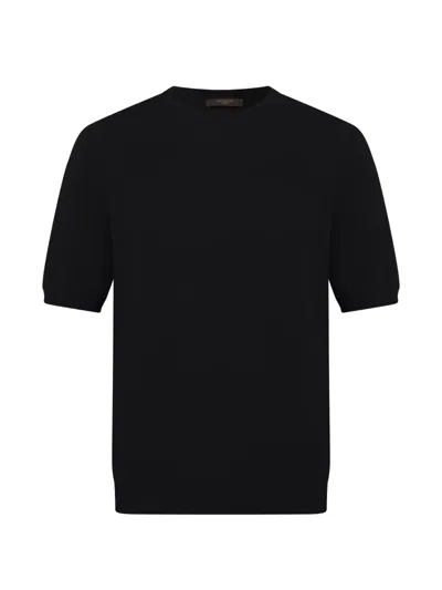 Slowear Short-sleeve Sweater In Black