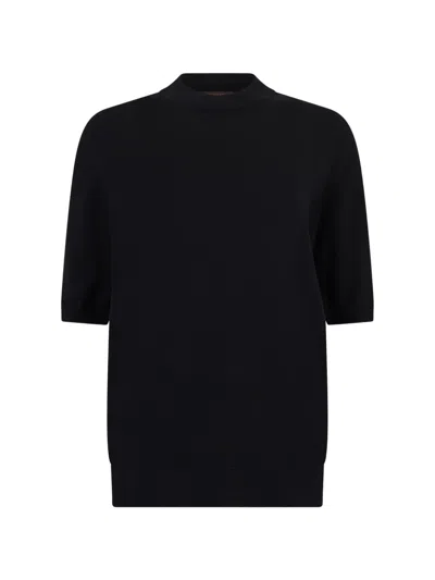 Slowear Short-sleeve Sweater In Black