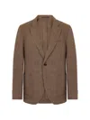 Slowear Single-breasted Notched-lapel Blazer In Brown