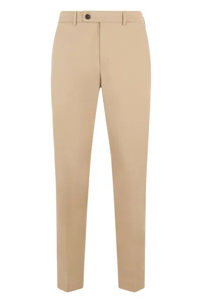 Slowear Slim Fit Cotton Trousers In Beige