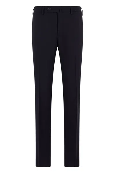 Slowear Slim Fit Wool Blend Trousers In Blue