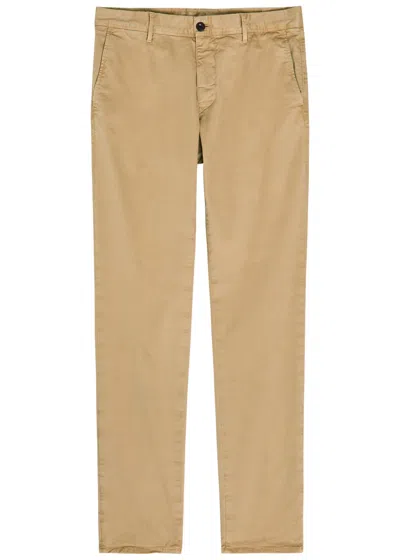 Slowear Slim-leg Stretch-cotton Trousers In Neutral
