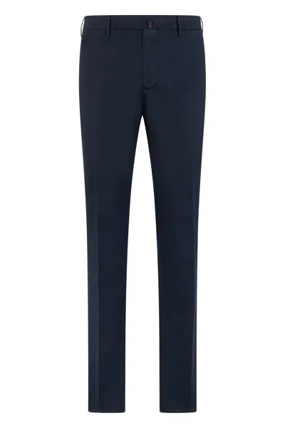 Slowear Slow-ready Elastic Cotton Slim Pants In Blue