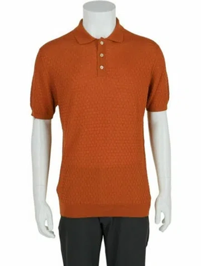 Pre-owned Slowear Solid Polo Sweater W/ Tags In Orange