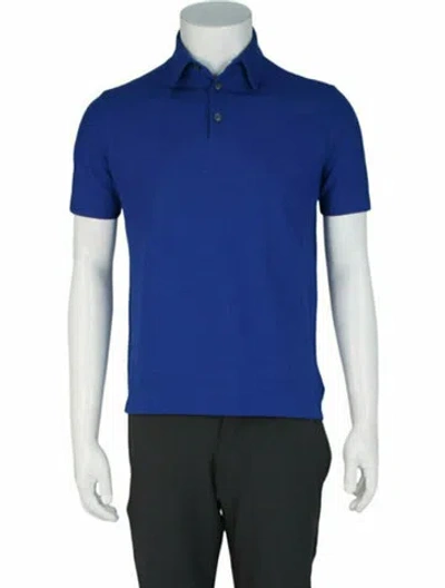 Pre-owned Slowear Solid Polo W/ Tags In Blue