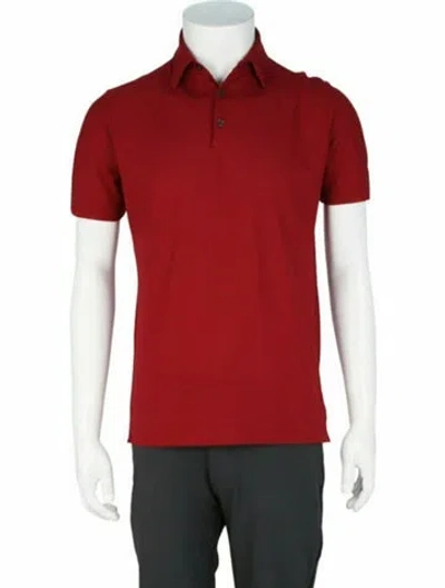 Pre-owned Slowear Solid Polo W/ Tags In Red