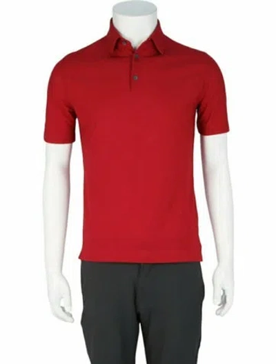 Pre-owned Slowear Solid Polo W/ Tags In Red