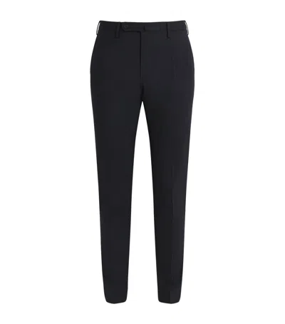Slowear Stretch-wool Tailored Trousers In Navy