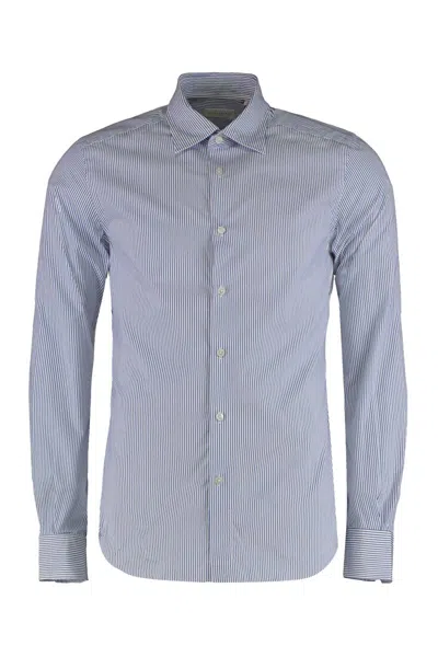 Slowear Striped Cotton Shirt In Blue