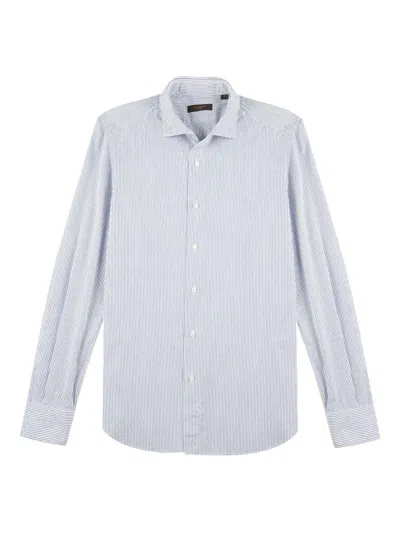 Slowear Striped Cotton Shirt In Blue