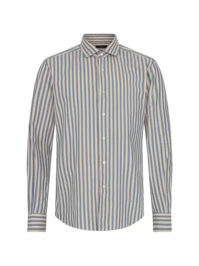 Slowear Striped Shirt In Blue