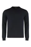 Slowear Sweater With Round Neck In Wool In Black
