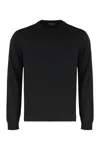 Slowear Sweater With Round Neck In Wool In Black