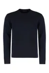 Slowear Sweater With Round Neck In Wool In Blue