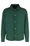 Slowear Technical Fabric Overshirt In Green