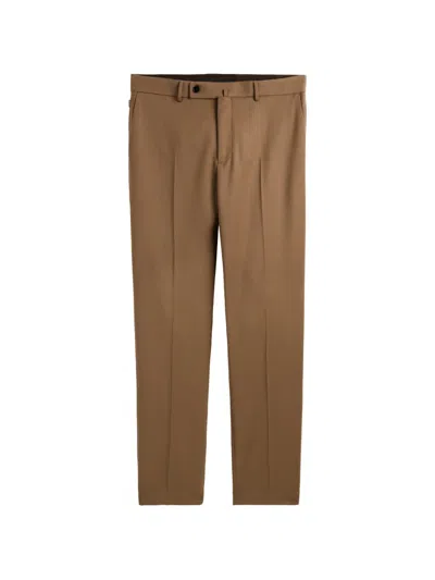 Slowear Tekno Twill Tapered Trousers In Brown