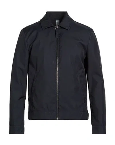 Slowear Teknosartorial Man Jacket Midnight Blue Size 44 Polyester, Cotton, Polyurethane In Black