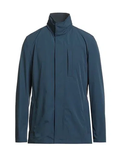 Slowear Teknosartorial Man Jacket Slate Blue Size 46 Polyamide, Polyester, Elastane